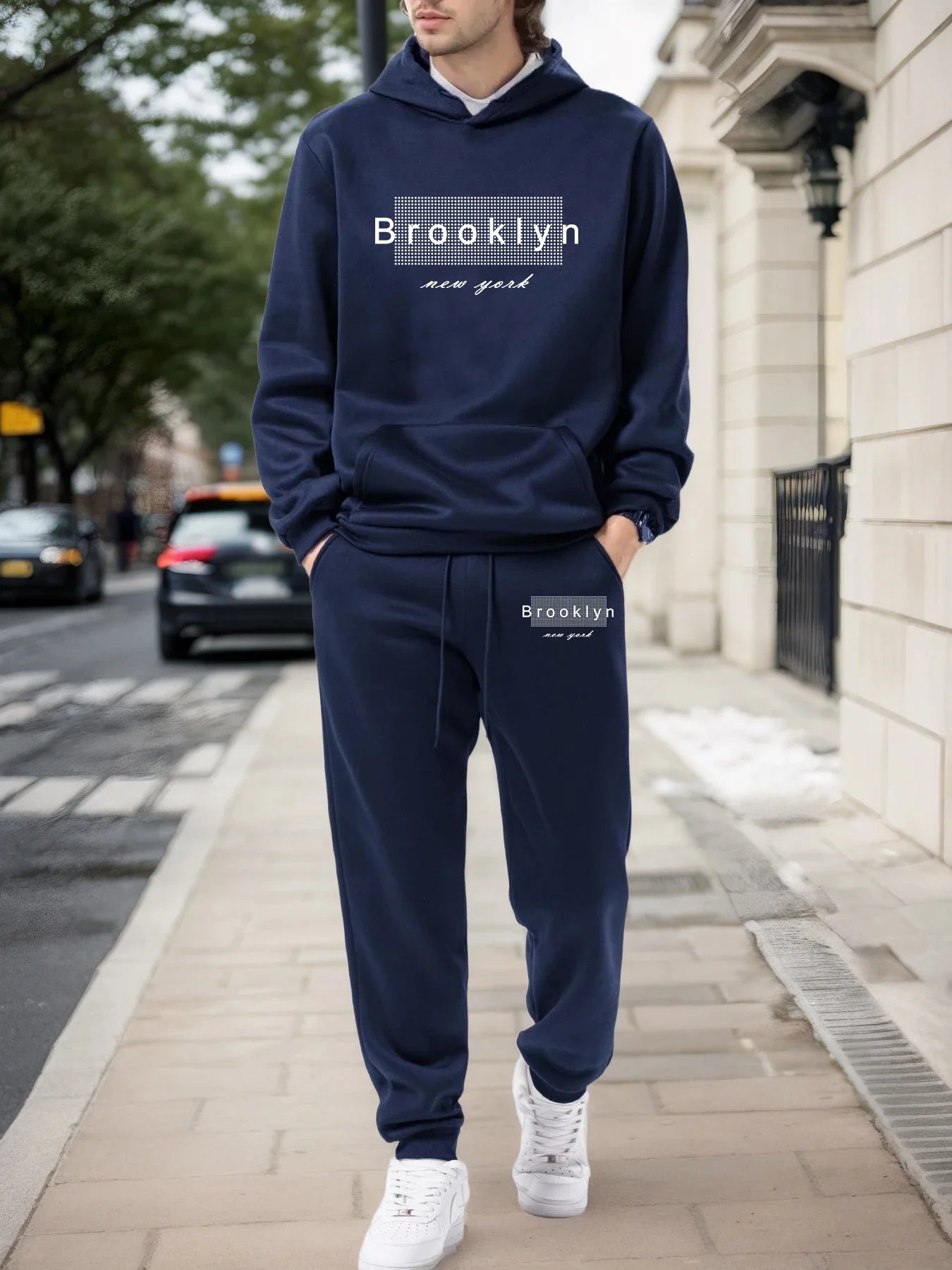Survêtement homme décontracté, sweat-shirt, pantalon de jogging, tenue de sport en extérieur, salle de gym, jogging, vêtements homme tendance, sweat-shirt et pantalon à capuche.
