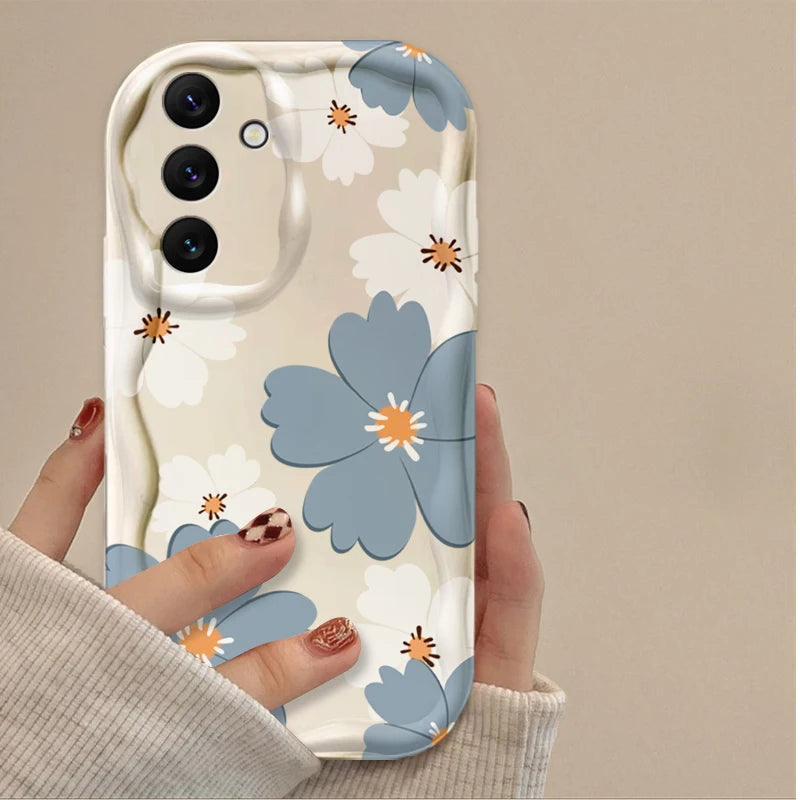 Coque Motif Lys Rose pour Samsung Galaxy A16 A06 A55 A35 A25 A15 A05 A05S A54 A34 A24 A14 A73 A53 A33 A23 A52