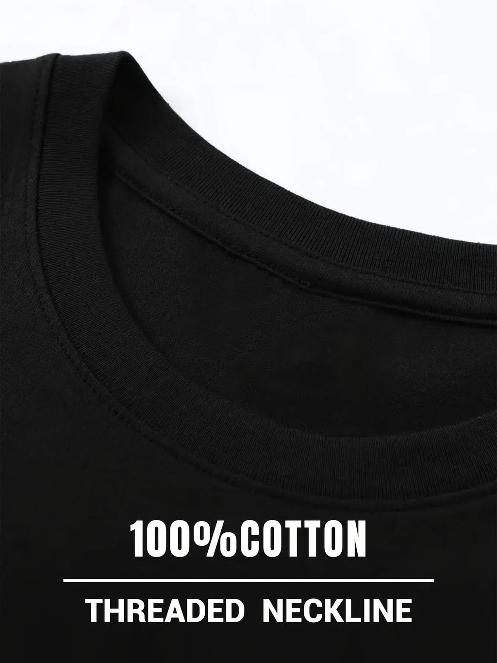 T-shirts unis 100 % coton, manches courtes, marque tendance, blanc et noir, vêtements haut de gamme.