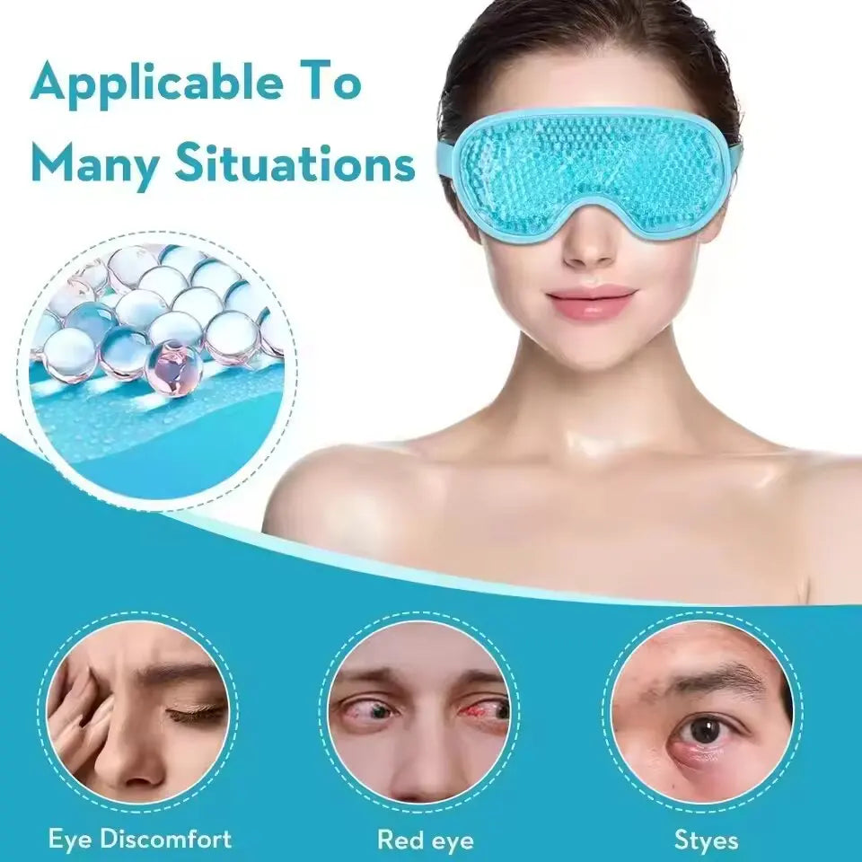 Masque pour les yeux (1 pièce), masque de beauté compresse chaud/froid, masque gel apaisant et relaxant, masque de nuit