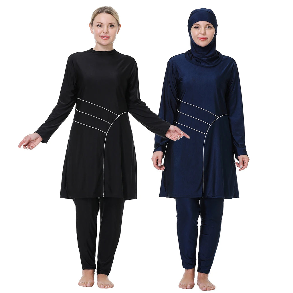 H1029 Burkini trois pièces à manches longues