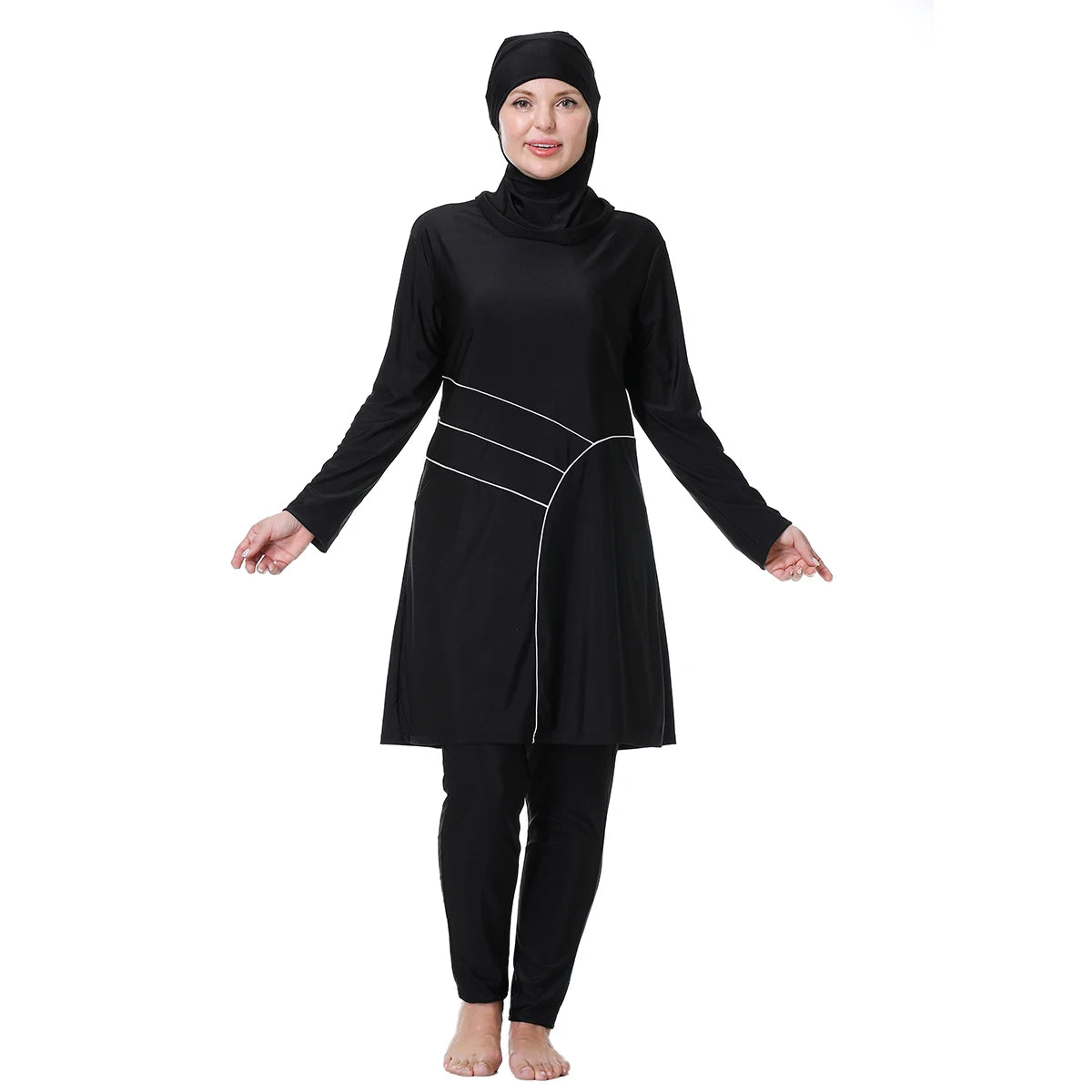 H1029 Burkini trois pièces à manches longues