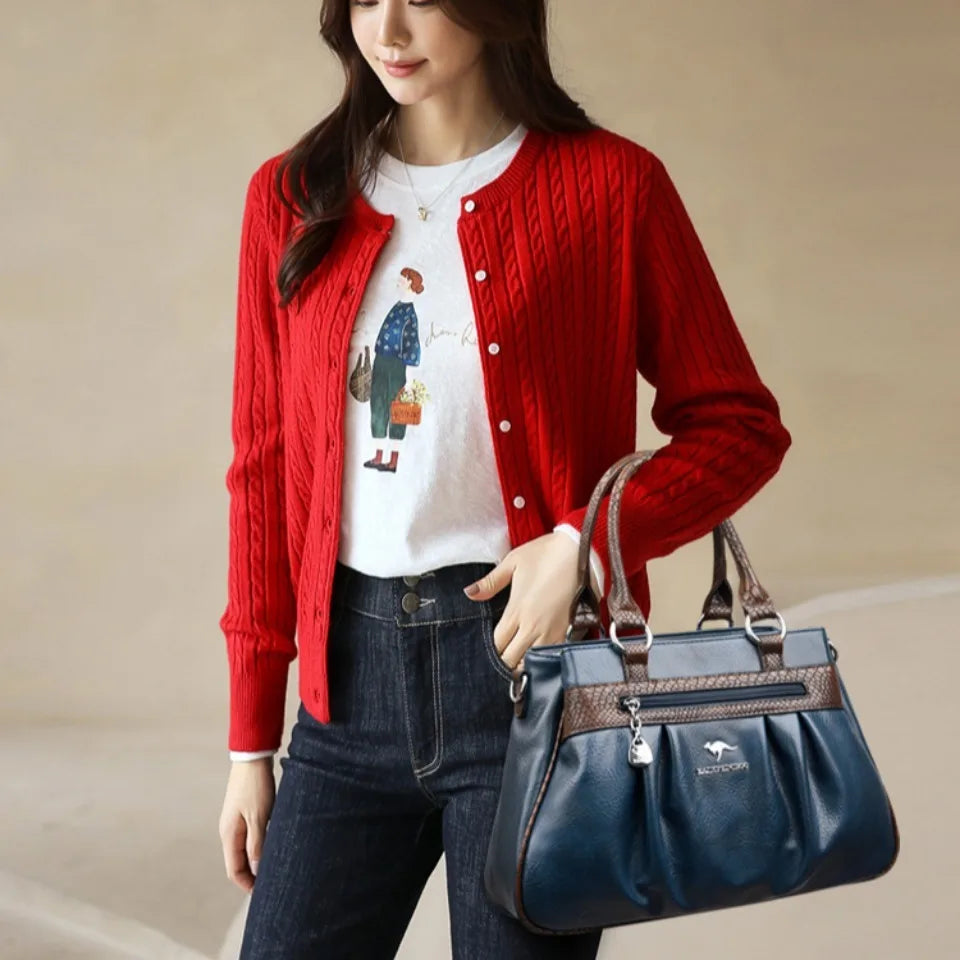 Three Layers Luxury Casual Tote Women Bag High Quality Leather Ladies Hand Bags for Women Big Shoulder Crossbody Bags Sac A Main