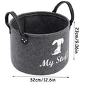 Coffre à jouets en feutre pour animaux de compagnie, panier de rangement pour jouets, couvertures, ceintures et nourriture.