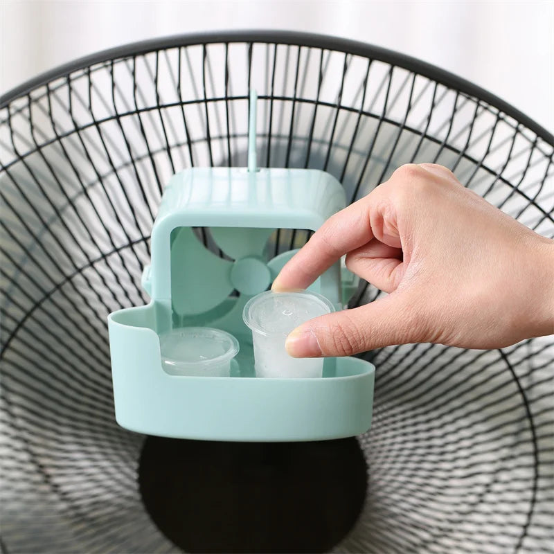 Boîte de refroidissement suspendue avec ventilateur et 4 bacs à glaçons, accessoire de réfrigération domestique