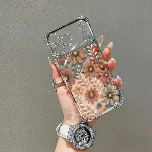 Beautiful floral pattern Anti-Slip Phone Case For iPhone 17 16 15 14 13 12 11 Pro Max Plus Air 17e 16e Reinforced Corners Cover