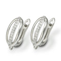 une Paire de boucles d'oreilles en laiton plaqué or 18 carats avec zirconiums cubiques