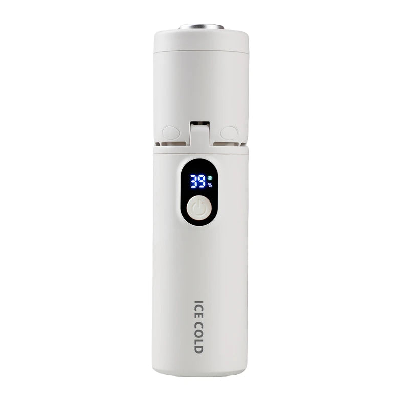 Ventilateur Portable Lenovo 100 Vitesses – Rechargeable USB, Pliable, Turbine Haute Vitesse, Refroidissement et Affichage Digital