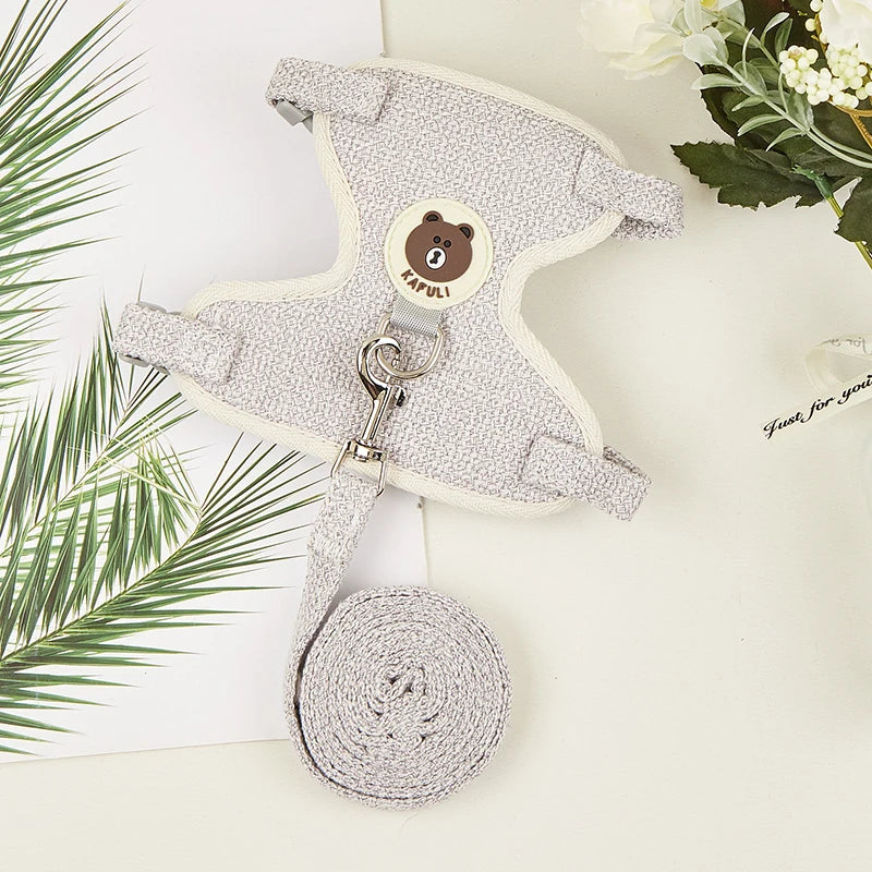 Harnais et Laisse pour Lapin et Chat – Gilet Imprimé Cartoon, Accessoires pour Lapins et Chats