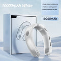 Portable Neck Fan 10000mAh Rechargeable Fan Mini 3-Speeds Large Wind Outdoor Silent Electric Ventilador for Home Camping Outdoor