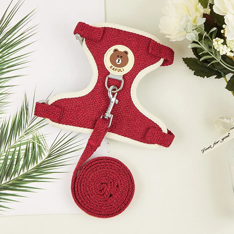 Harnais et Laisse pour Lapin et Chat – Gilet Imprimé Cartoon, Accessoires pour Lapins et Chats