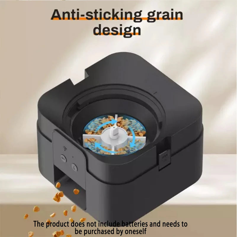2L Automatic Feed Dispenser For Pets Intelligent Feed Dispersion For Cats And Dogs Regular Quantitative Feeding With Recording