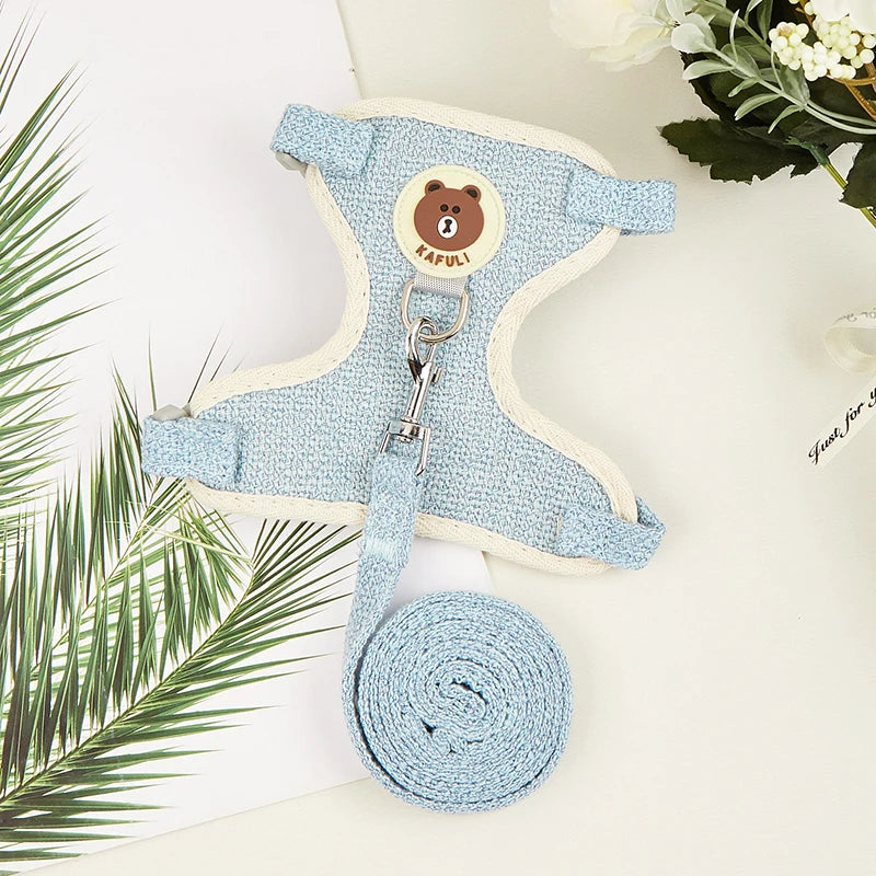 Harnais et Laisse pour Lapin et Chat – Gilet Imprimé Cartoon, Accessoires pour Lapins et Chats