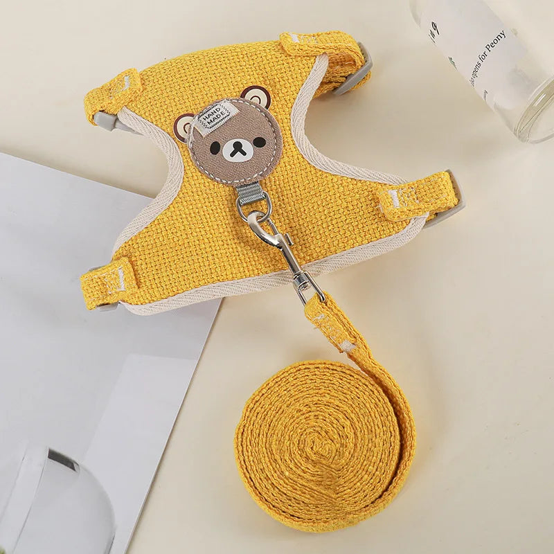 Harnais et Laisse pour Lapin et Chat – Gilet Imprimé Cartoon, Accessoires pour Lapins et Chats