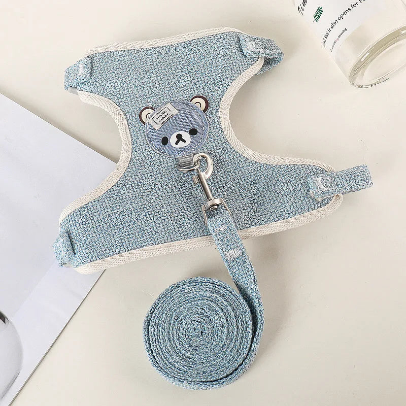 Harnais et Laisse pour Lapin et Chat – Gilet Imprimé Cartoon, Accessoires pour Lapins et Chats
