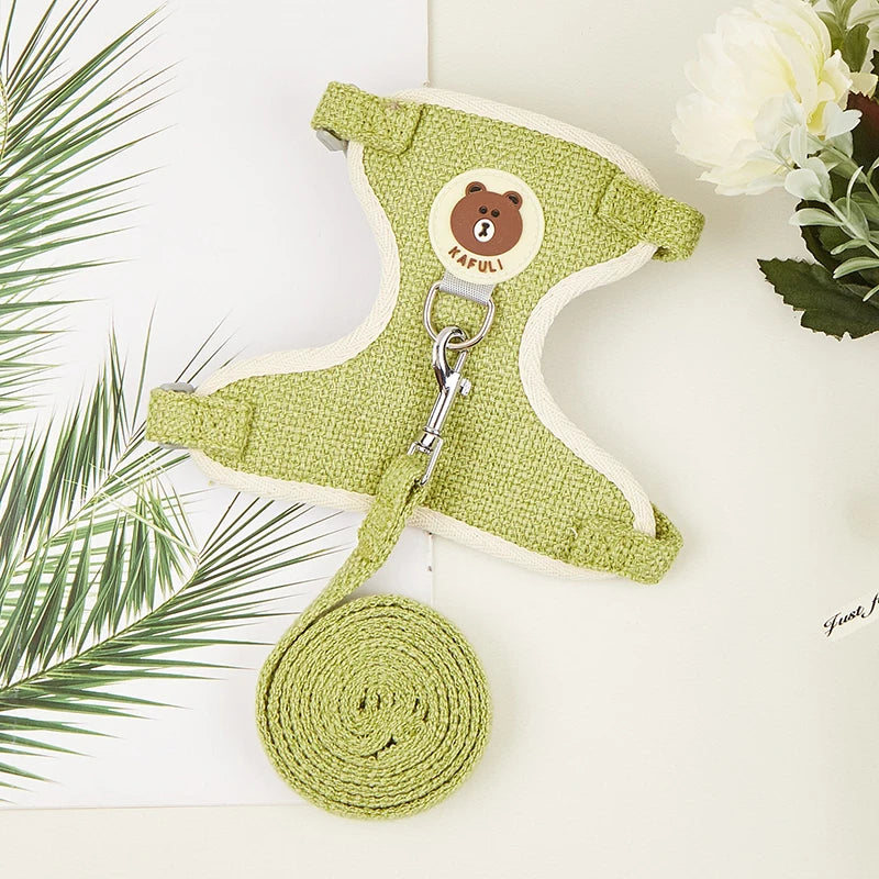 Harnais et Laisse pour Lapin et Chat – Gilet Imprimé Cartoon, Accessoires pour Lapins et Chats