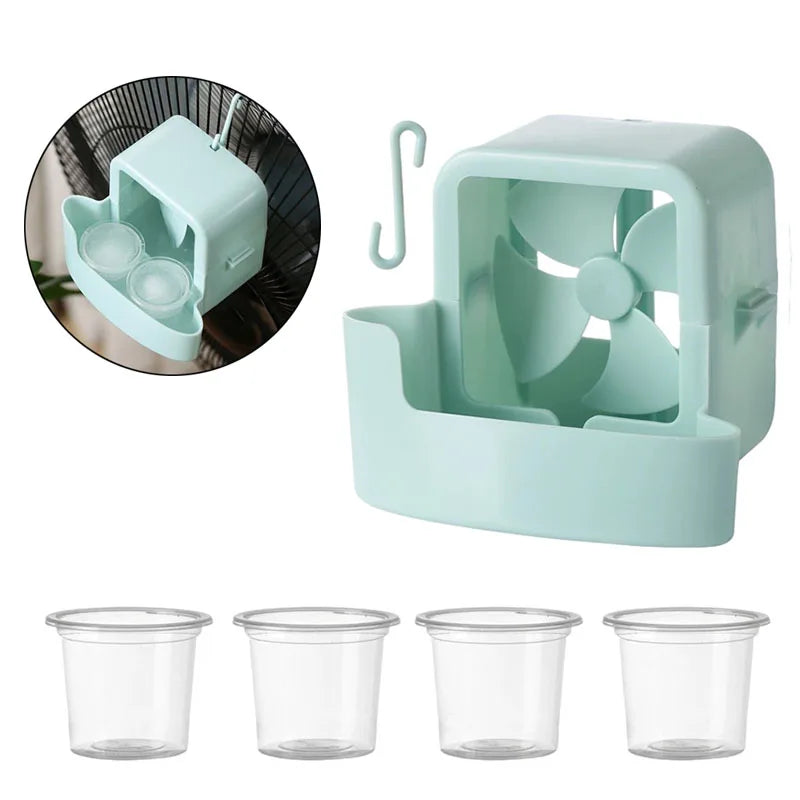 Boîte de refroidissement suspendue avec ventilateur et 4 bacs à glaçons, accessoire de réfrigération domestique
