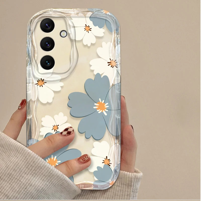 Coque Motif Lys Rose pour Samsung Galaxy A16 A06 A55 A35 A25 A15 A05 A05S A54 A34 A24 A14 A73 A53 A33 A23 A52