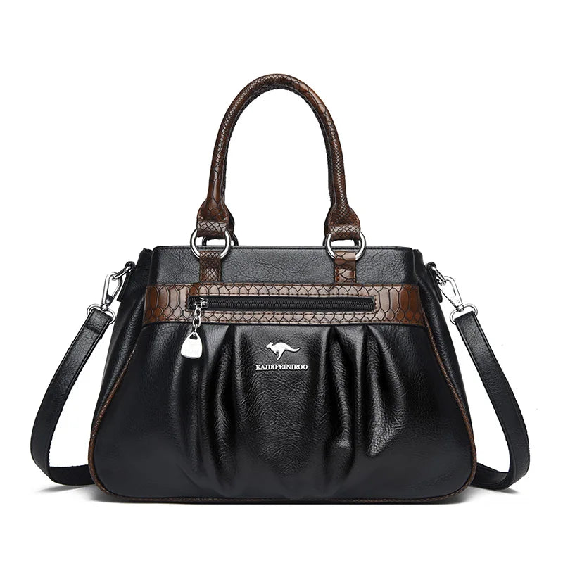 Three Layers Luxury Casual Tote Women Bag High Quality Leather Ladies Hand Bags for Women Big Shoulder Crossbody Bags Sac A Main