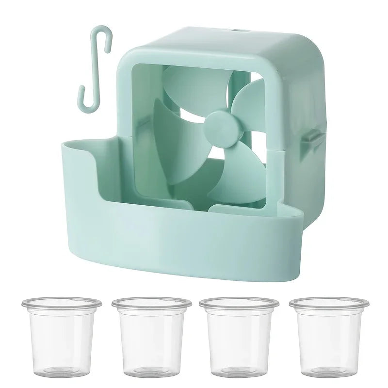 Boîte de refroidissement suspendue avec ventilateur et 4 bacs à glaçons, accessoire de réfrigération domestique