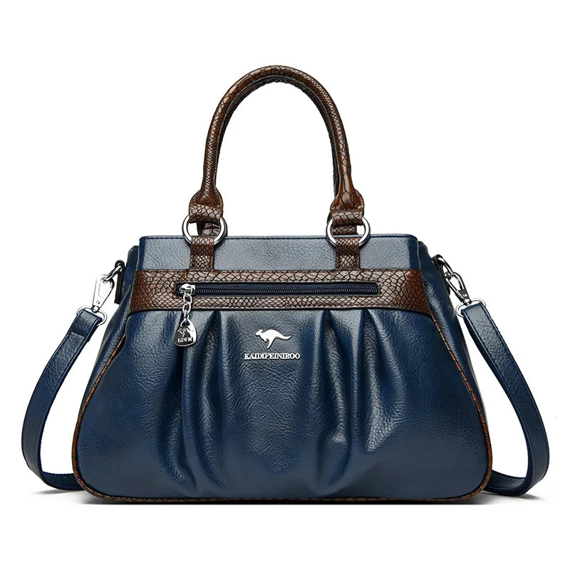 Three Layers Luxury Casual Tote Women Bag High Quality Leather Ladies Hand Bags for Women Big Shoulder Crossbody Bags Sac A Main